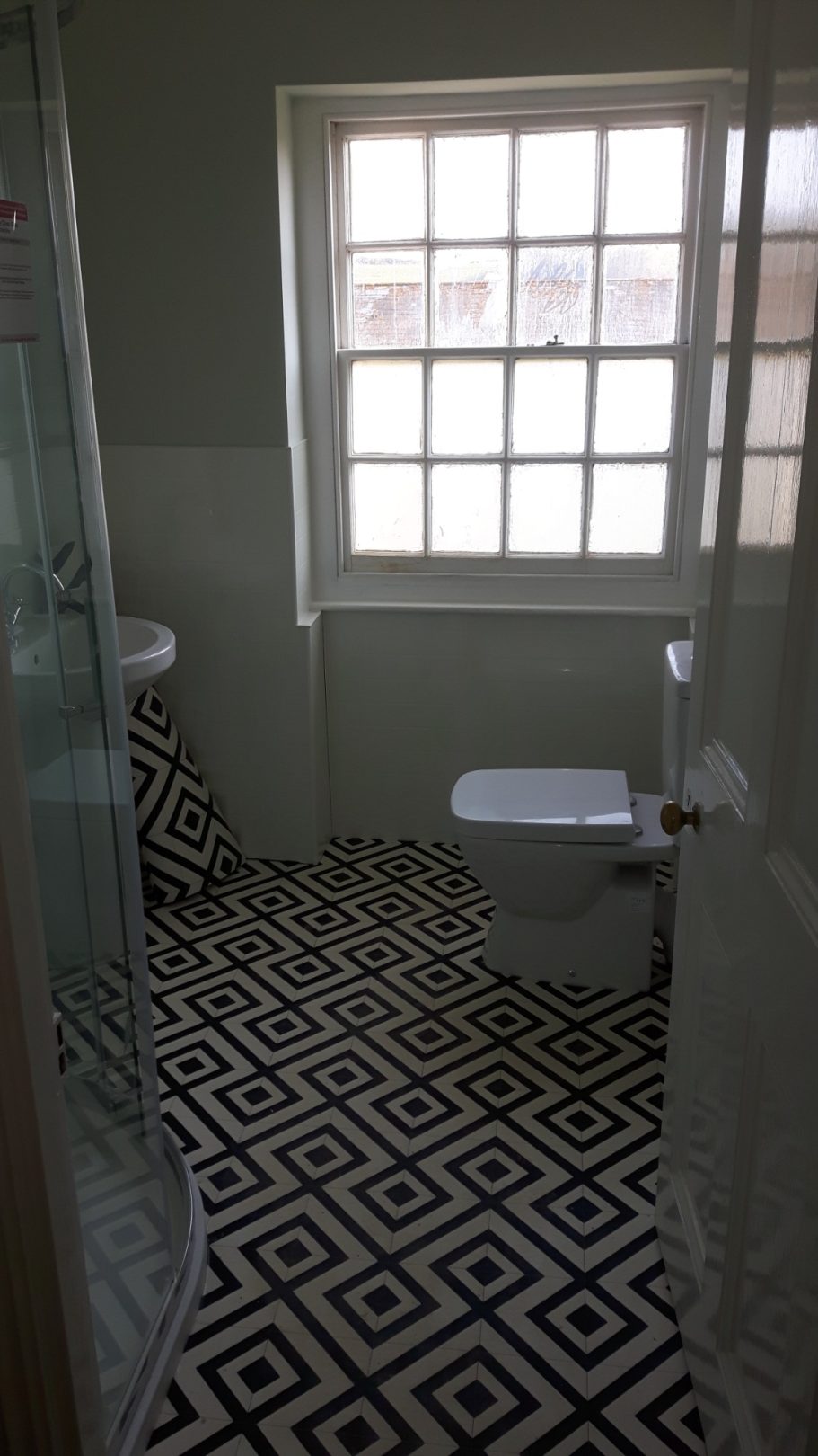 A picture shows the highly patterned vinal flooring, this makes the room look larger than it in fact is. A picture shows the highly patterned vinal flooring, this makes the room look larger than it in fact is.